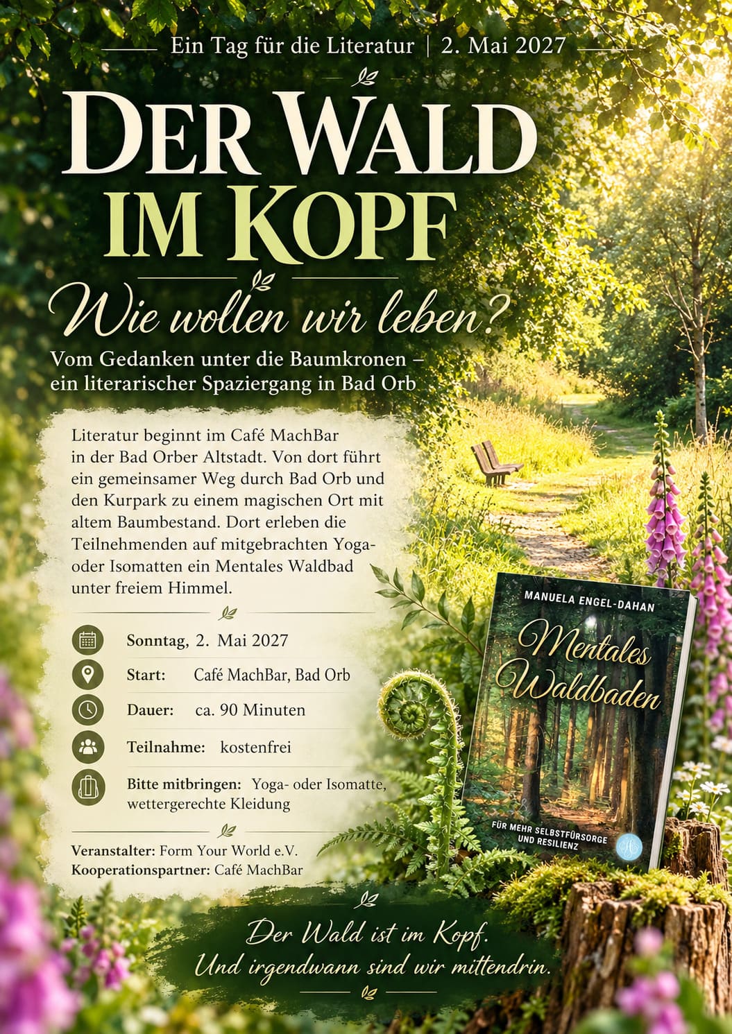 Der Wald im Kopf, Ein Tag für die Literatur am 2. Mai 2027 in Bad Orb