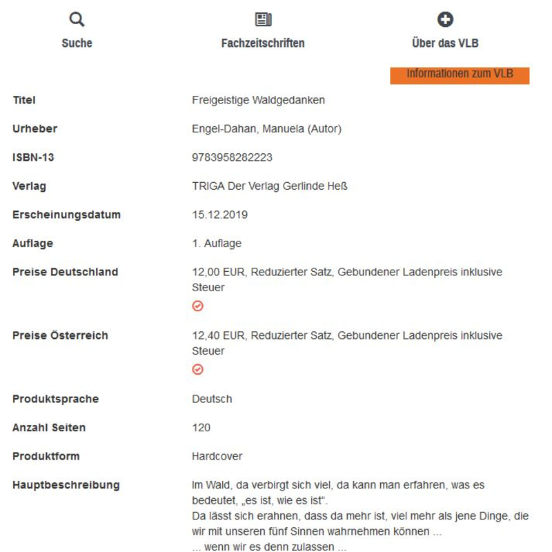 Mein Buch "Freigeistige Waldgedanken"