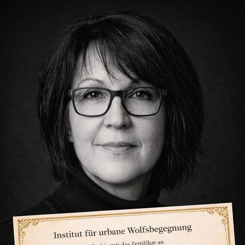 Stadtbaden mit Wolf